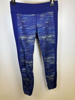 UNDER ARMOUR LEGGINGS YOGA PANTS WOMEN M - S  PURPLE WITH LINE DESIGN